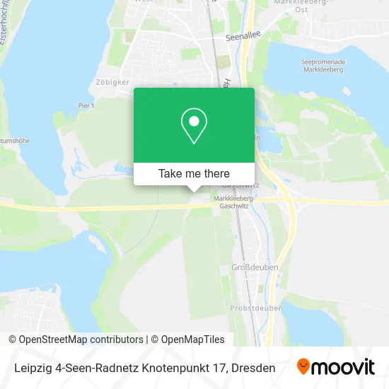 Карта Leipzig 4-Seen-Radnetz Knotenpunkt 17