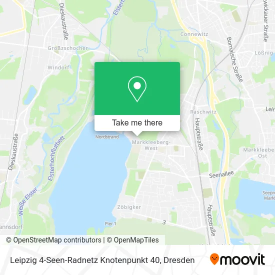 Карта Leipzig 4-Seen-Radnetz Knotenpunkt 40