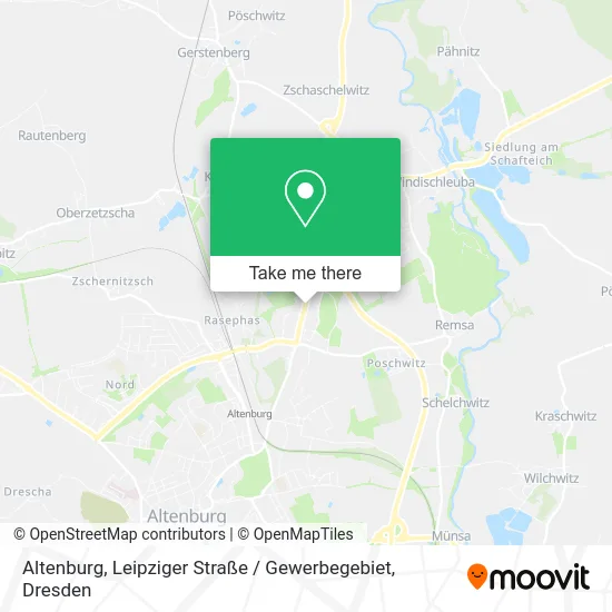 Карта Altenburg, Leipziger Straße / Gewerbegebiet