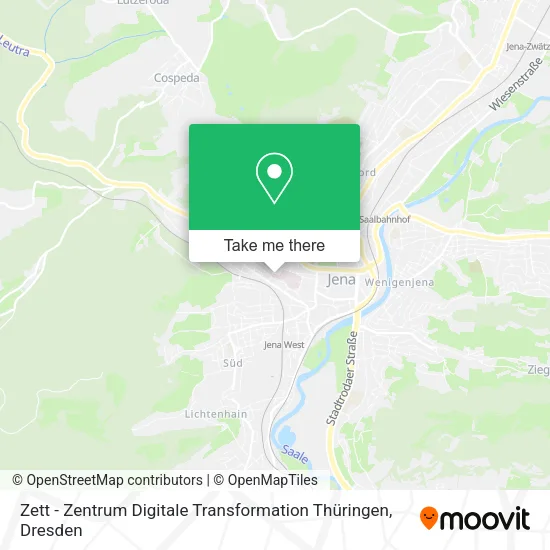 Карта Zett - Zentrum Digitale Transformation Thüringen