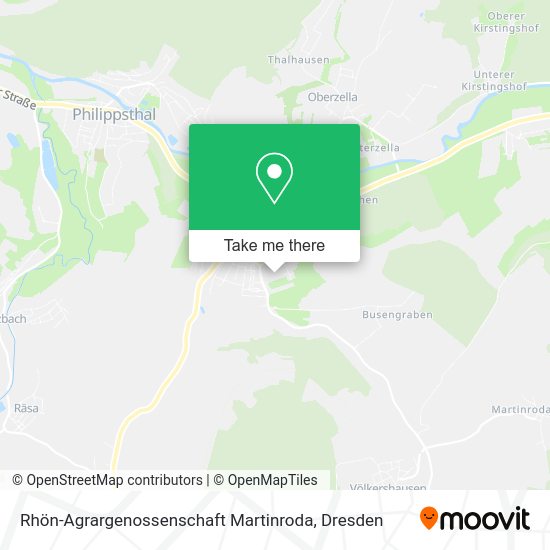 Карта Rhön-Agrargenossenschaft Martinroda