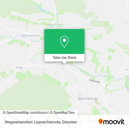 Карта Wegweiserstein Lipprechterode