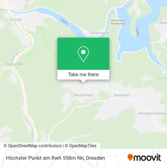 Карта Höchster Punkt am Rwh 558m Nn