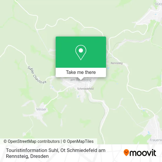 Карта Touristinformation Suhl, Ot Schmiedefeld am Rennsteig