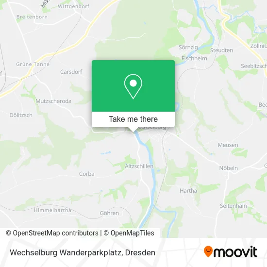 Карта Wechselburg Wanderparkplatz