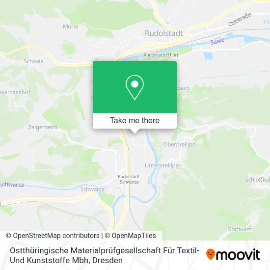 Карта Ostthüringische Materialprüfgesellschaft Für Textil- Und Kunststoffe Mbh