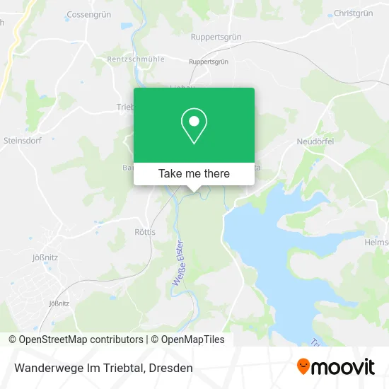 Карта Wanderwege Im Triebtal