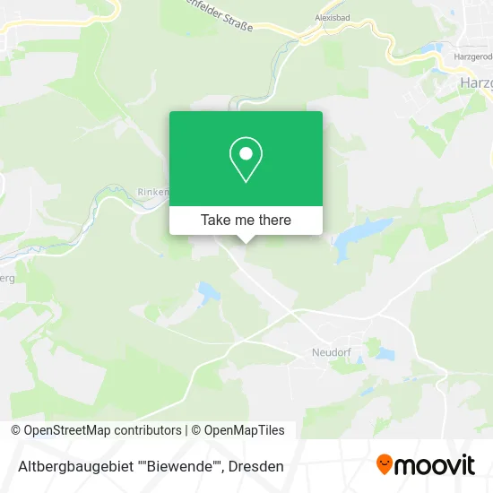 Карта Altbergbaugebiet ""Biewende""