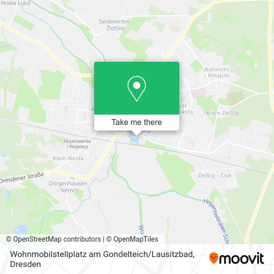 Карта Wohnmobilstellplatz am Gondelteich / Lausitzbad
