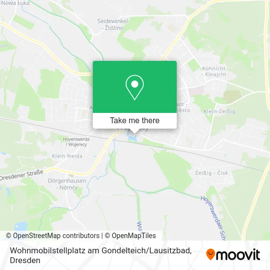 Карта Wohnmobilstellplatz am Gondelteich / Lausitzbad