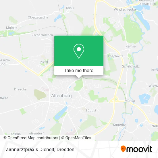 Карта Zahnarztpraxis Dienelt