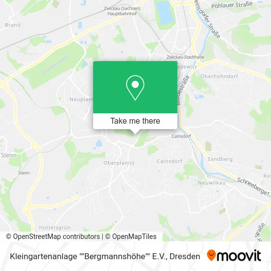 Карта Kleingartenanlage ""Bergmannshöhe"" E.V.