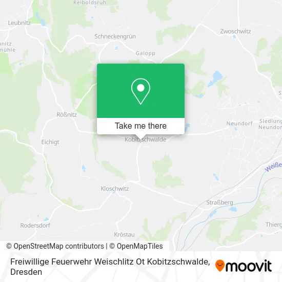 Карта Freiwillige Feuerwehr Weischlitz Ot Kobitzschwalde