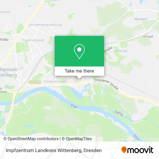 Карта Impfzentrum Landkreis Wittenberg