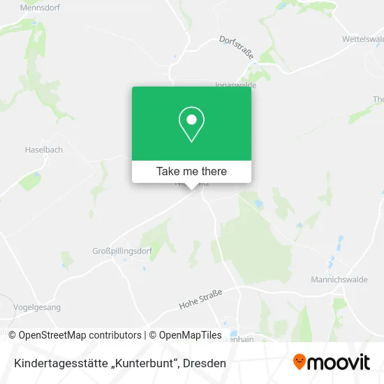 Карта Kindertagesstätte „Kunterbunt“