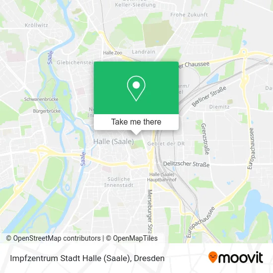 Карта Impfzentrum Stadt Halle (Saale)