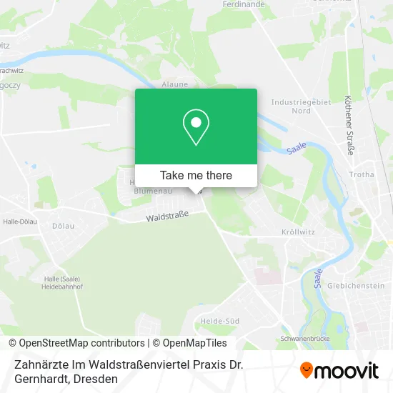 Карта Zahnärzte Im Waldstraßenviertel Praxis Dr. Gernhardt