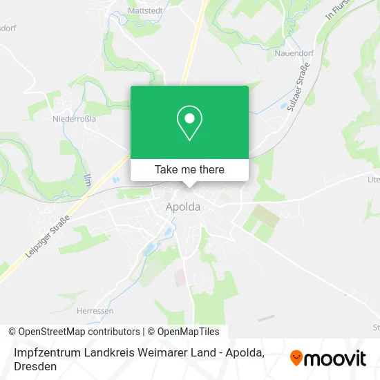 Карта Impfzentrum Landkreis Weimarer Land - Apolda