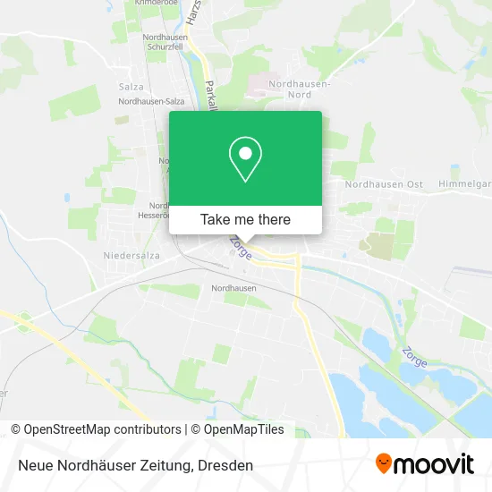 Карта Neue Nordhäuser Zeitung