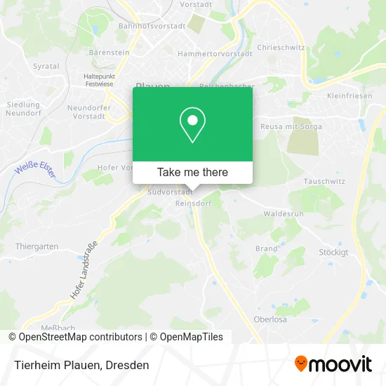 Карта Tierheim Plauen