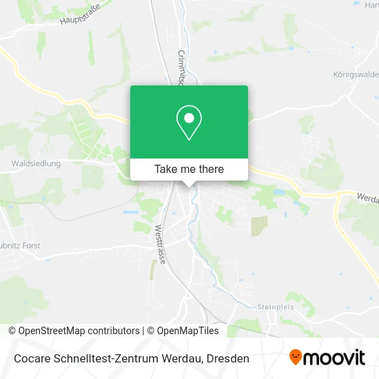 Карта Cocare Schnelltest-Zentrum Werdau