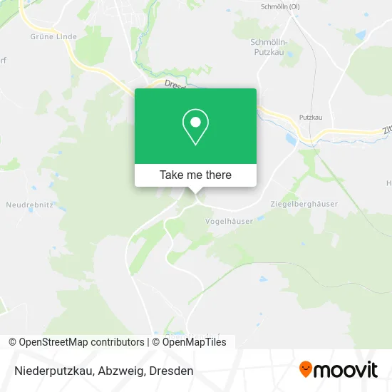 Карта Niederputzkau, Abzweig