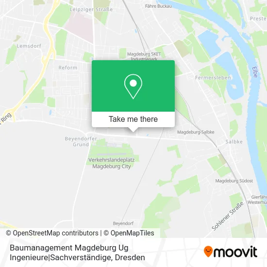 Карта Baumanagement Magdeburg Ug Ingenieure|Sachverständige