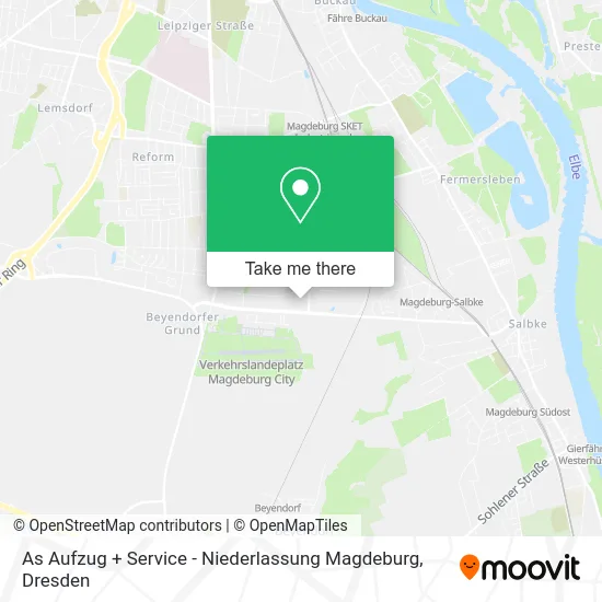 Карта As Aufzug + Service - Niederlassung Magdeburg