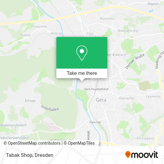 Tabak Shop map