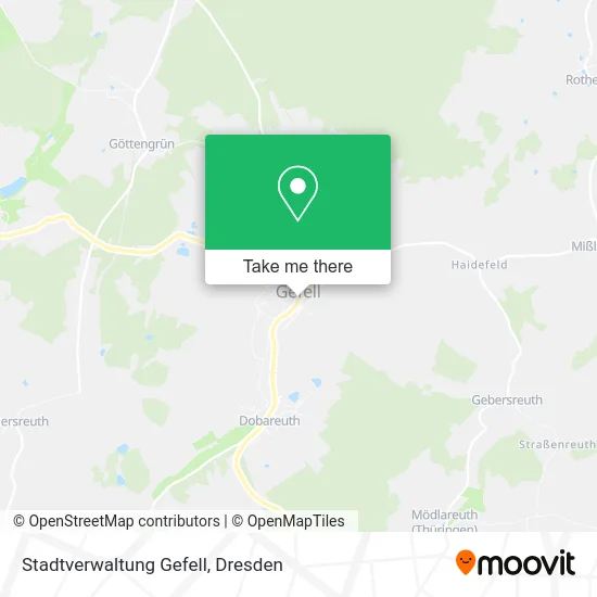 Карта Stadtverwaltung Gefell