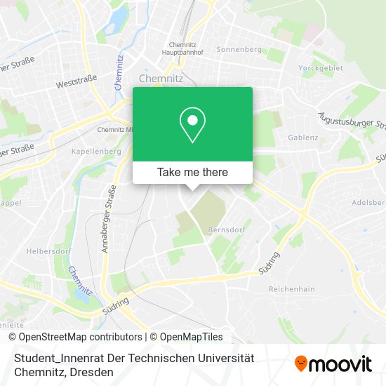Карта Student_Innenrat Der Technischen Universität Chemnitz
