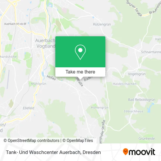 Карта Tank- Und Waschcenter Auerbach