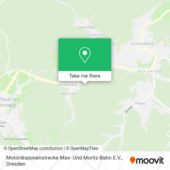 Карта Motordraisinenstrecke Max- Und Moritz-Bahn E.V.