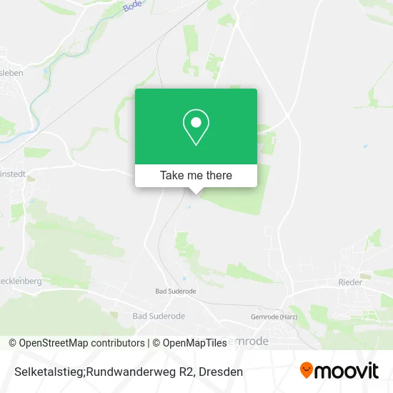 Карта Selketalstieg;Rundwanderweg R2