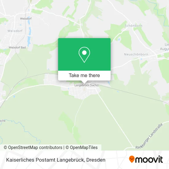 Карта Kaiserliches Postamt Langebrück
