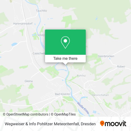Карта Wegweiser & Info Pohlitzer Meteoritenfall