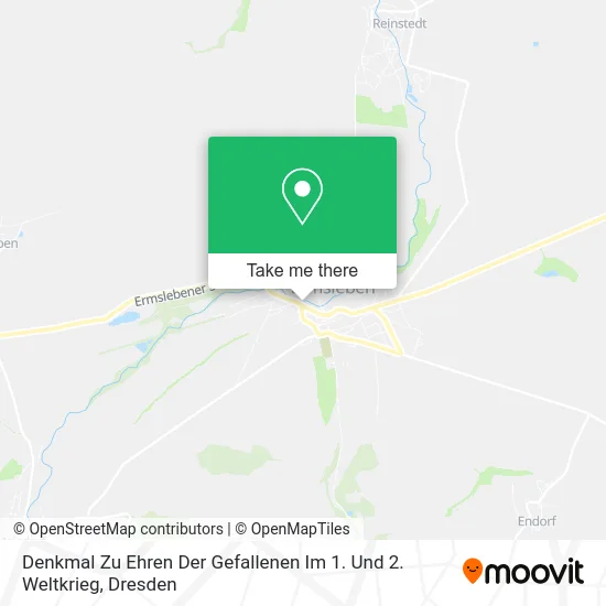 Карта Denkmal Zu Ehren Der Gefallenen Im 1. Und 2. Weltkrieg