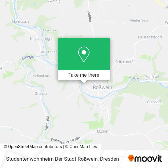 Карта Studentenwohnheim Der Stadt Roßwein