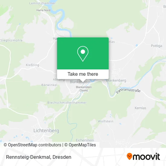 Карта Rennsteig-Denkmal