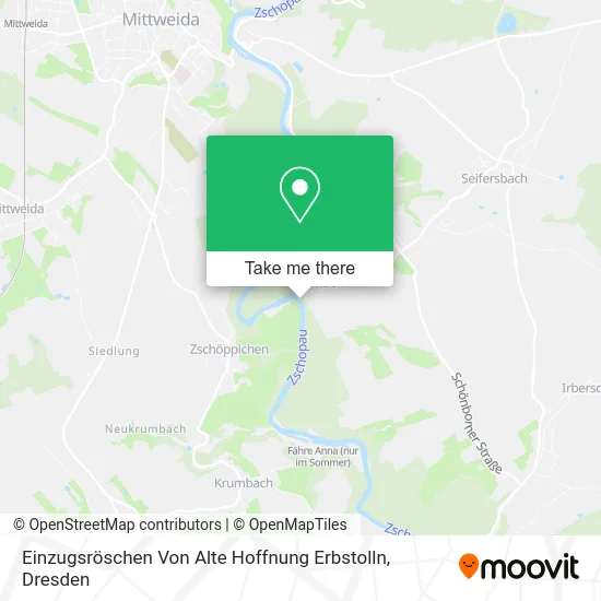 Карта Einzugsröschen Von Alte Hoffnung Erbstolln