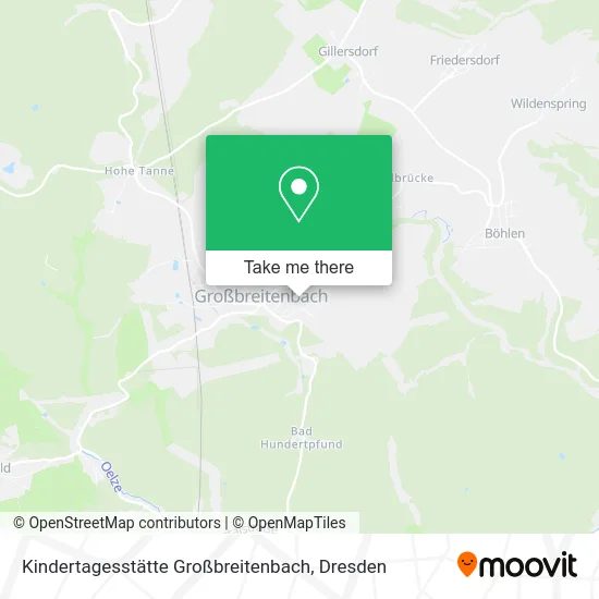 Карта Kindertagesstätte Großbreitenbach