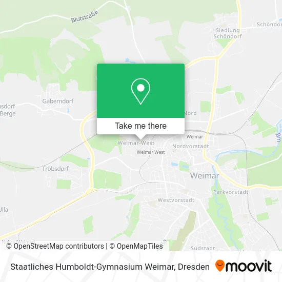 Карта Staatliches Humboldt-Gymnasium Weimar