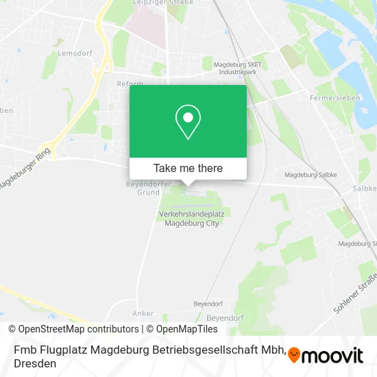 Карта Fmb Flugplatz Magdeburg Betriebsgesellschaft Mbh