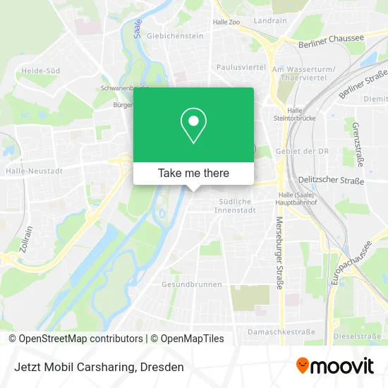 Карта Jetzt Mobil Carsharing