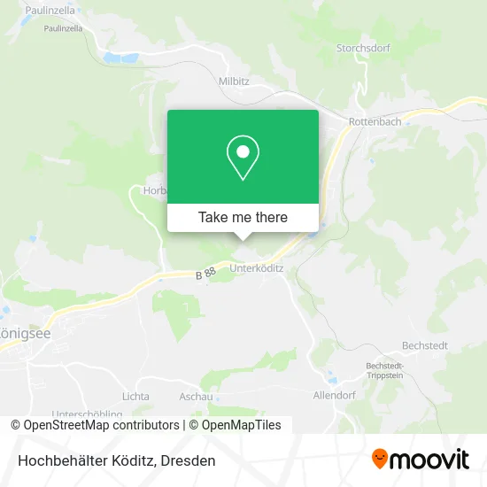 Карта Hochbehälter Köditz