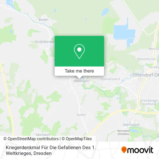 Карта Kriegerdenkmal Für Die Gefallenen Des 1. Weltkrieges