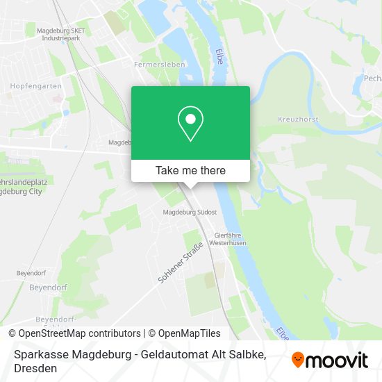 Карта Sparkasse Magdeburg - Geldautomat Alt Salbke