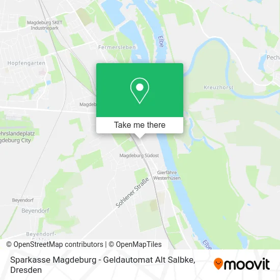 Карта Sparkasse Magdeburg - Geldautomat Alt Salbke