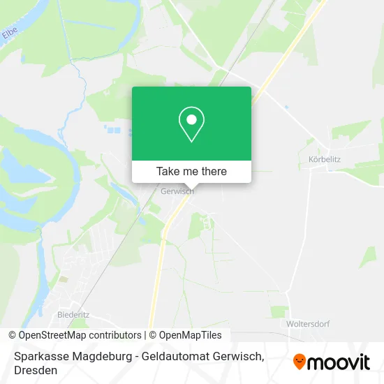 Карта Sparkasse Magdeburg - Geldautomat Gerwisch