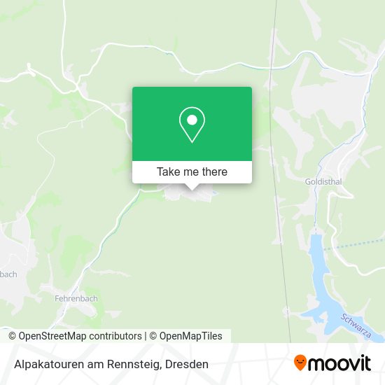 Карта Alpakatouren am Rennsteig